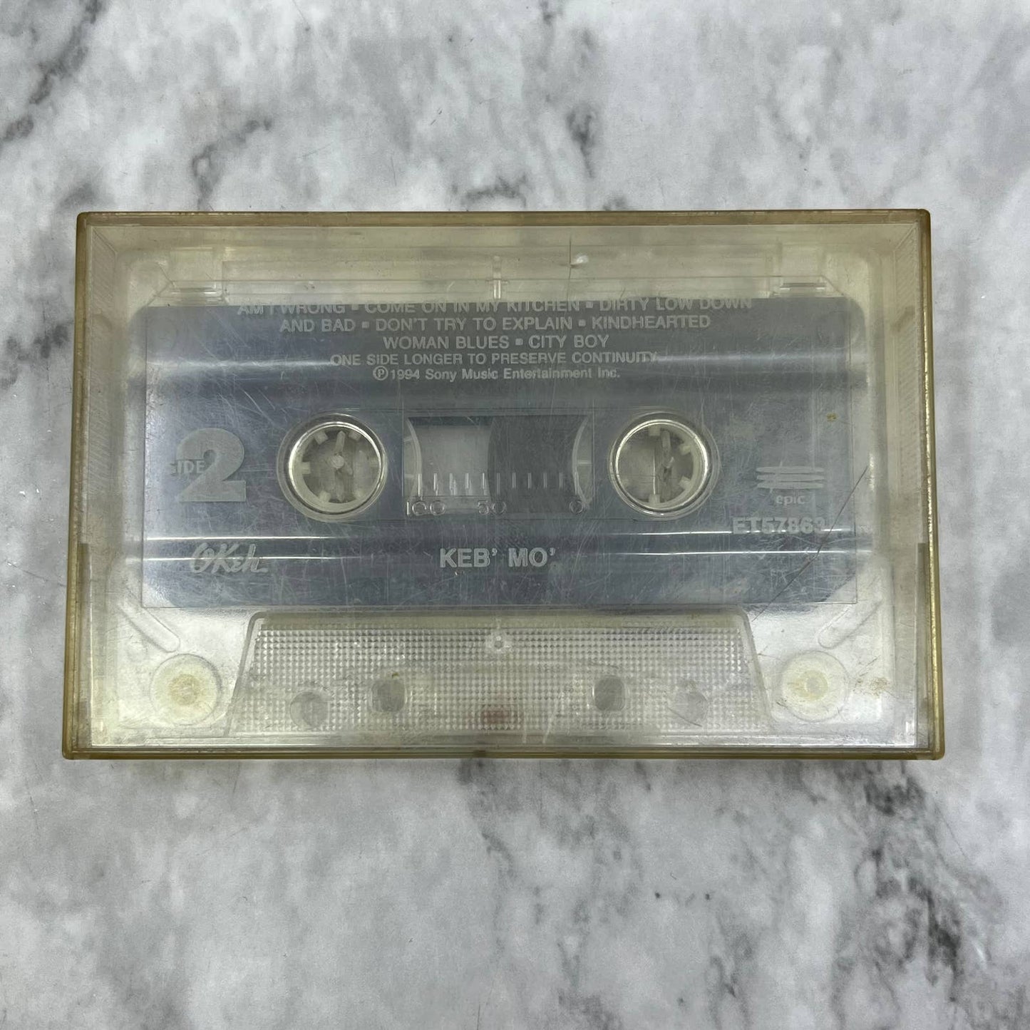 Keb’ Mo’ Self Titled Blues Cassette Tape No Jacket TJ6-76