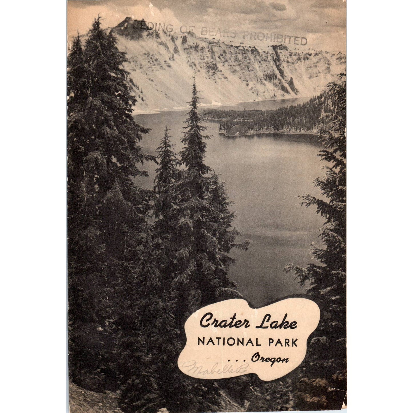 1941 Crater Lake National Park Oregon Booklet Travel Brochure SE3