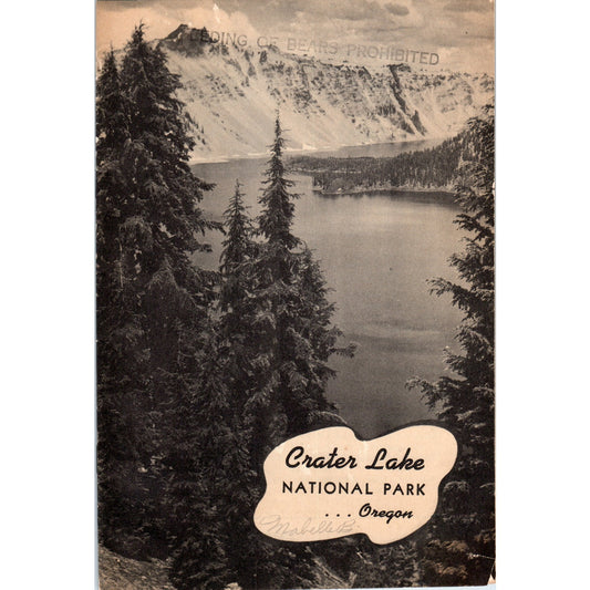 1941 Crater Lake National Park Oregon Booklet Travel Brochure D24