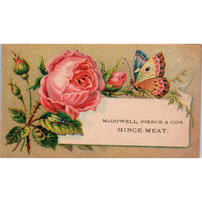 1880s Victorian Trade Card McDowell, Pierce and Co Mince Meat SE8