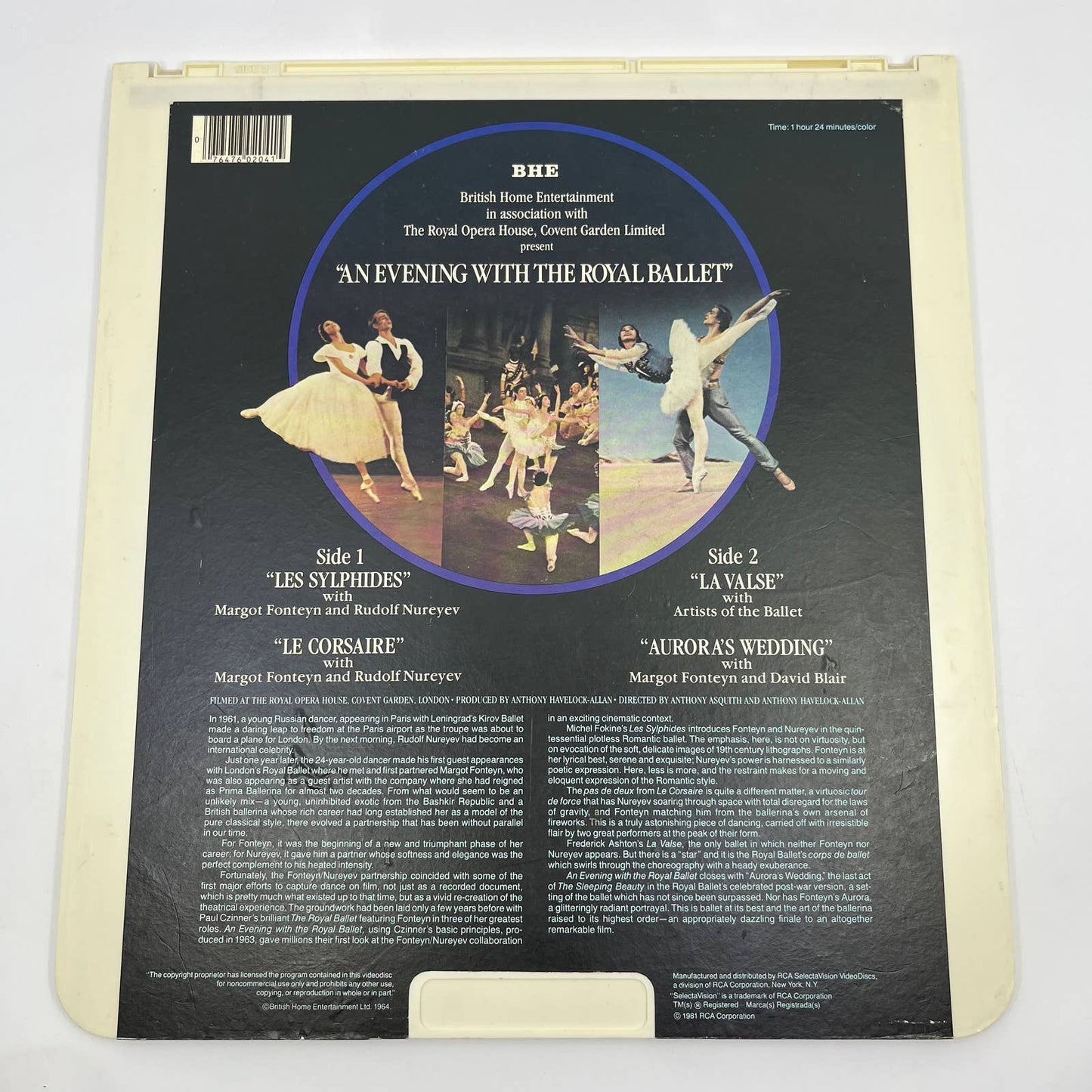 An Evening With The Royal Ballet RCA SelectaVision - CED VideoDisc TG5