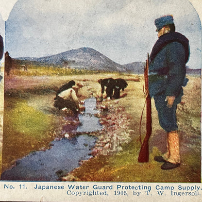 Japanese Water Guard 1905 Antique Stereoview Card TJ9-V4