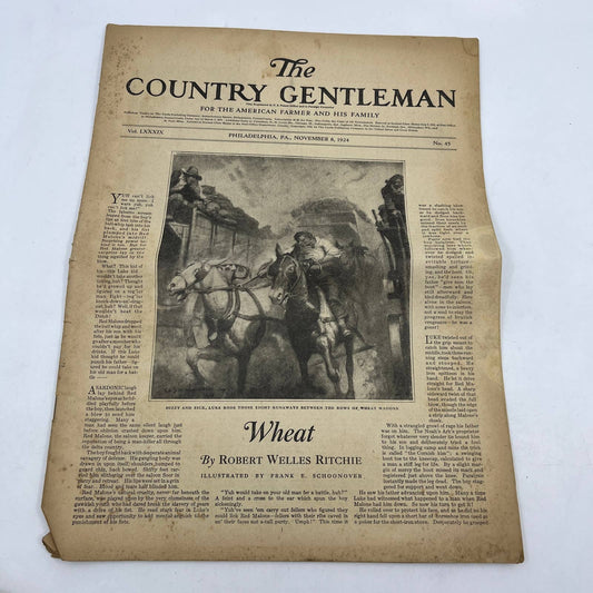 1924 Nov 8 Original The Country Gentleman - Corn Makes the Wheat Price FL4