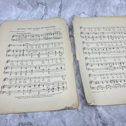 1900 Sheet Music - Beyond the Gates of Paradise - Henry V Neal Robert A King TI1