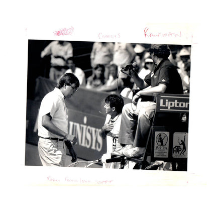 1988 Press Photo Tennis Jimmy Connors Stefan Fransson Richard Kaufman 8x10" AD3
