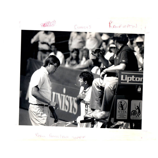 1988 Press Photo Tennis Jimmy Connors Stefan Fransson Richard Kaufman 8x10" AD3
