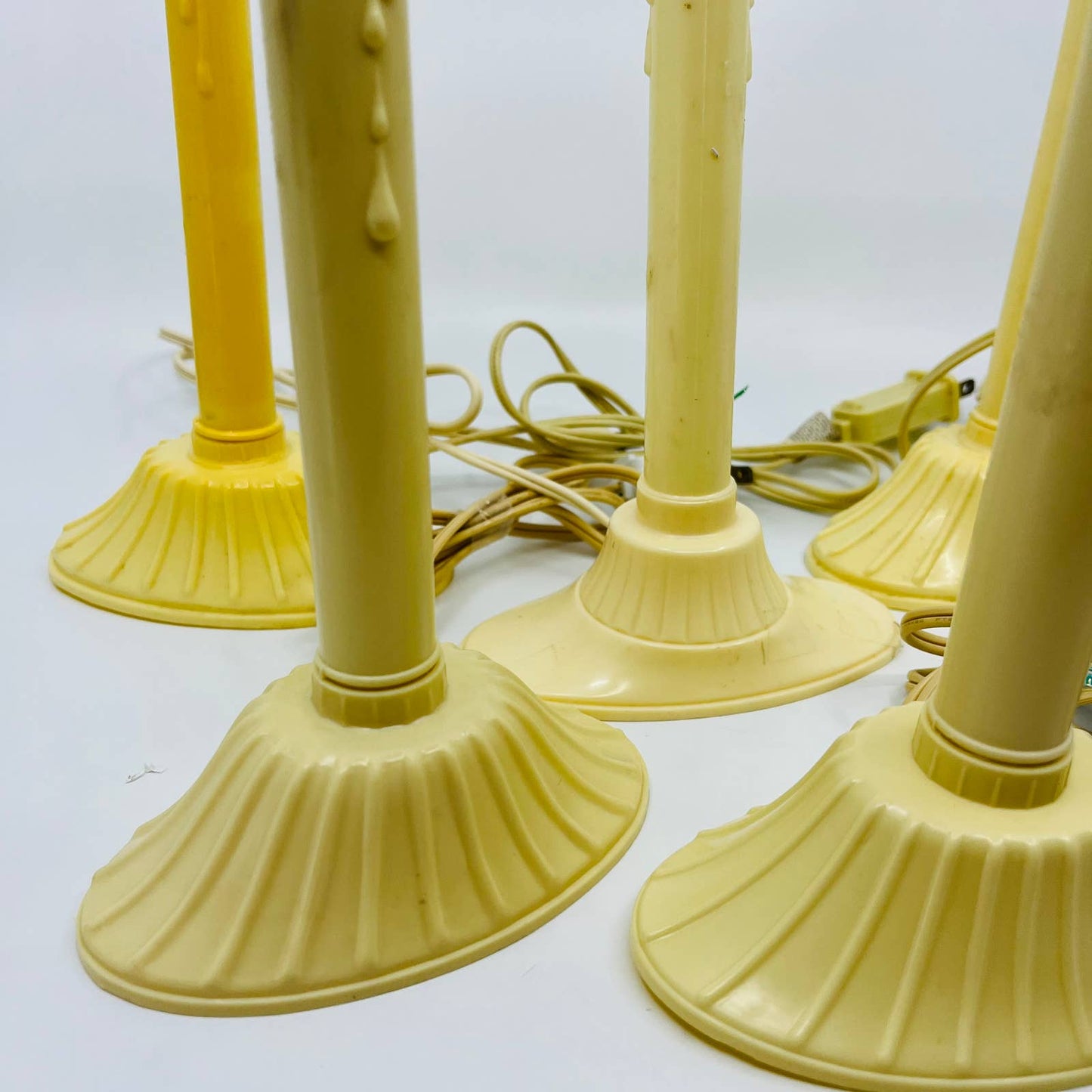 VTG Set of 6 Christmas Electric Plastic Drip Candle Candolier WORKS TD3