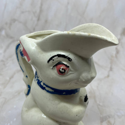 Vintage Rabbit McCoy Ceramic Pitcher Easter Anthropomorphic Creamer 6” TJ1