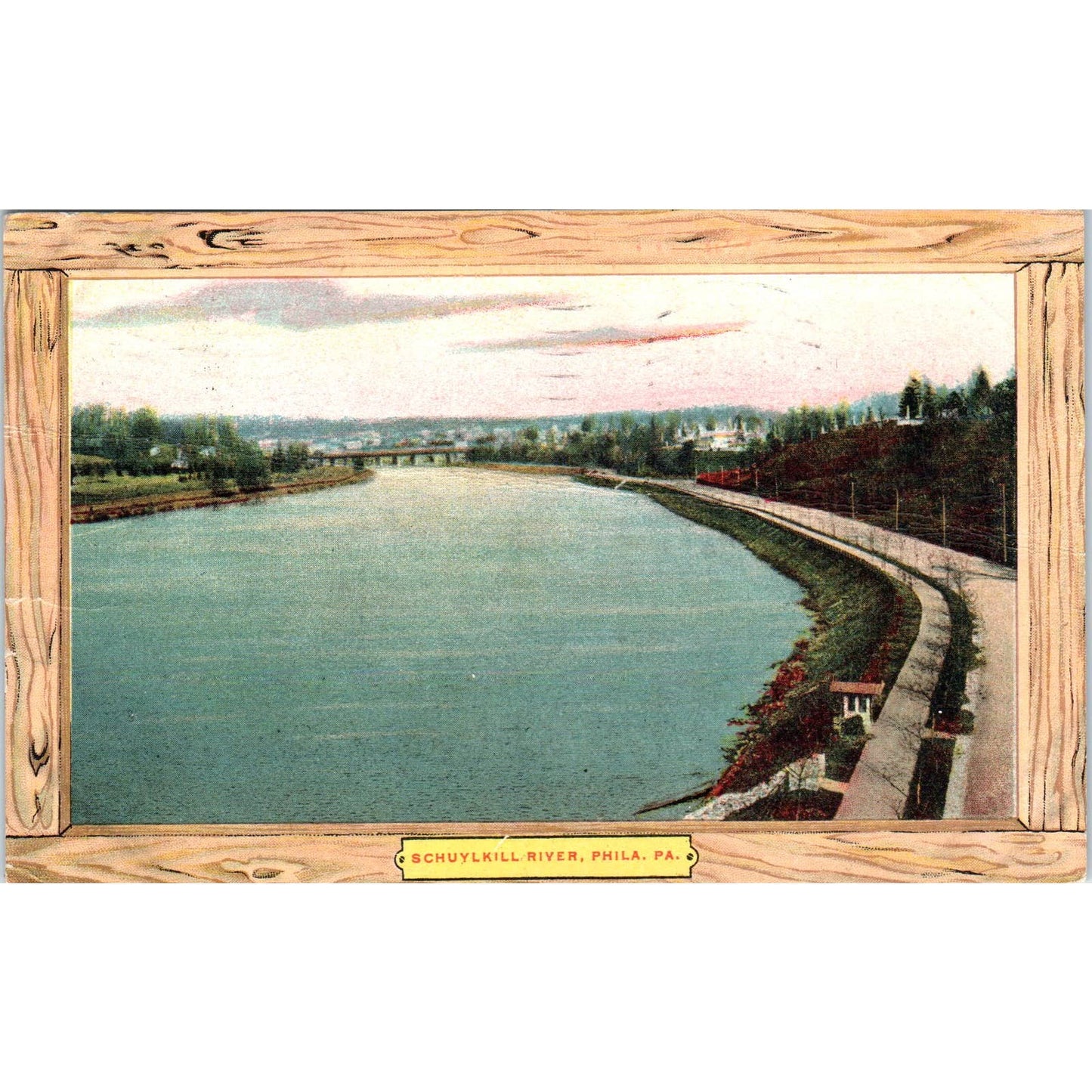 1910 Postcard Schuylkill River Philadelphia PA TI1-1