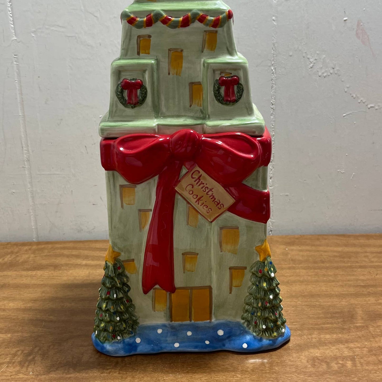 Sango Christmastime In The City Cookie Jar Chuck Fischer Downtown Building TA9