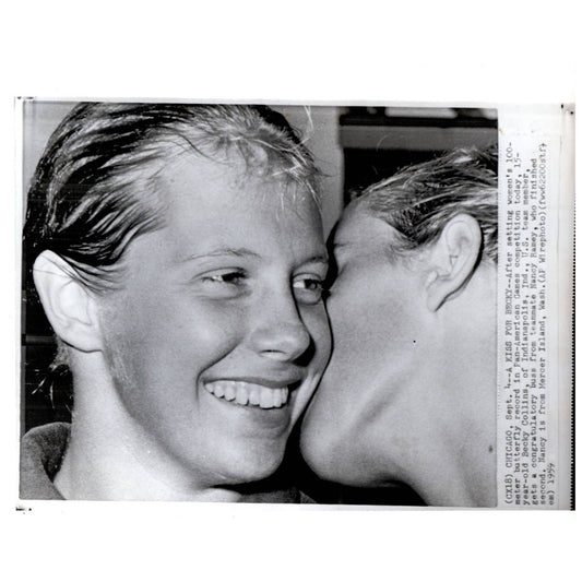 1956 Press Photo Swimmer Butterfly Record Becky Collins Pan American Games AD3