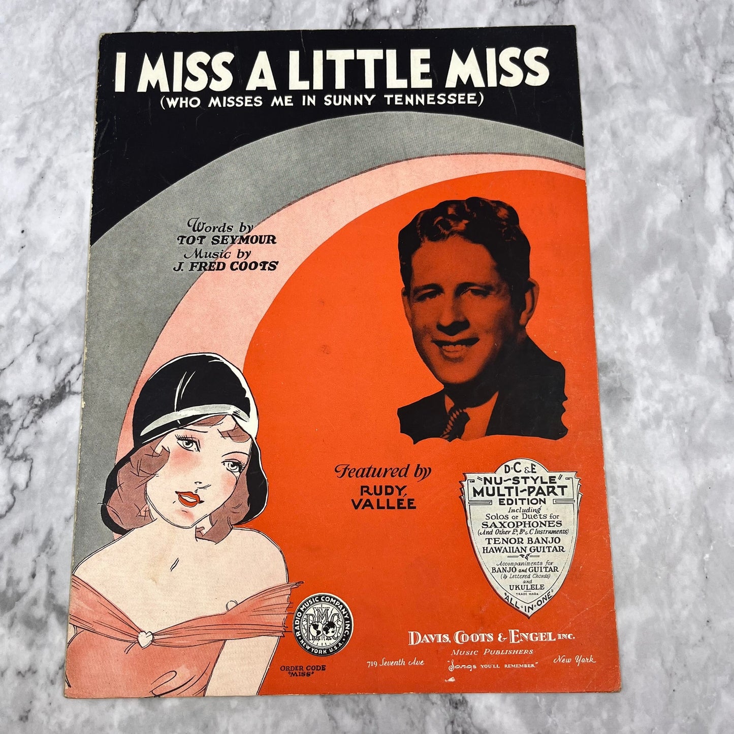 1930 I Miss A Little Miss (Who Misses Me In Sunny Tennessee) Sheet Music V41-1