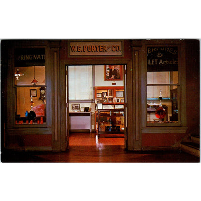 W.C. Porter Drug Store Interior Greensboro NC Original Postcard TK1-25