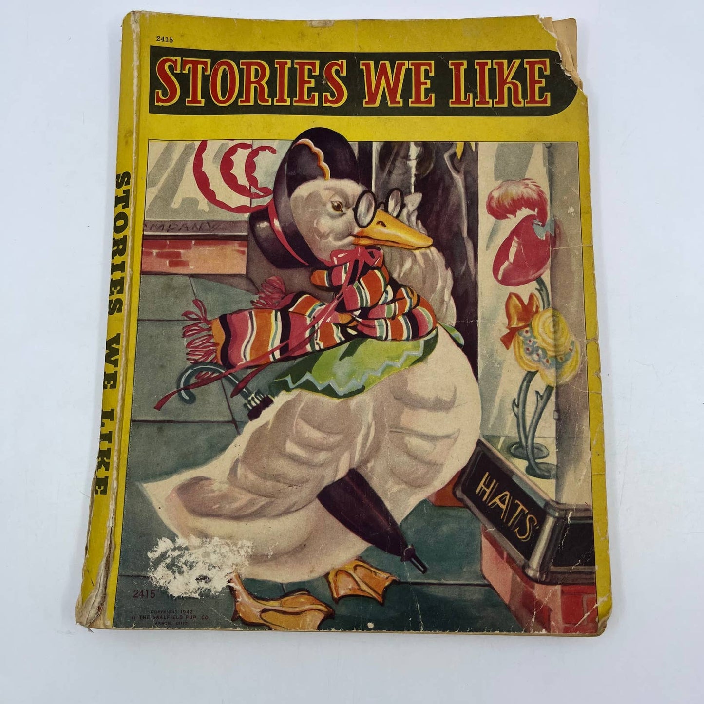 1942 Children's Stories We Like Coloring Book Madsen Cover Illustrated TH8