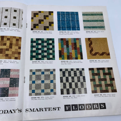 1957 MCM Kentile Floors Rubber Tile Advertising Pattern Booklet Brochure TH7