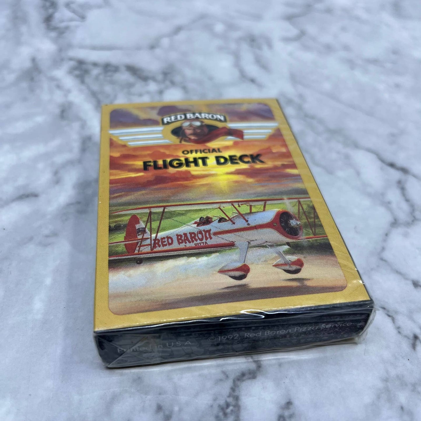 1992 Red Baron Pizza Official Flight Deck SEALED Deck of Playing Cards TB5