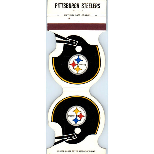 1980 Pittsburgh Steelers NFL Helmet Football Schedule Matchbook Cover SA6-M4