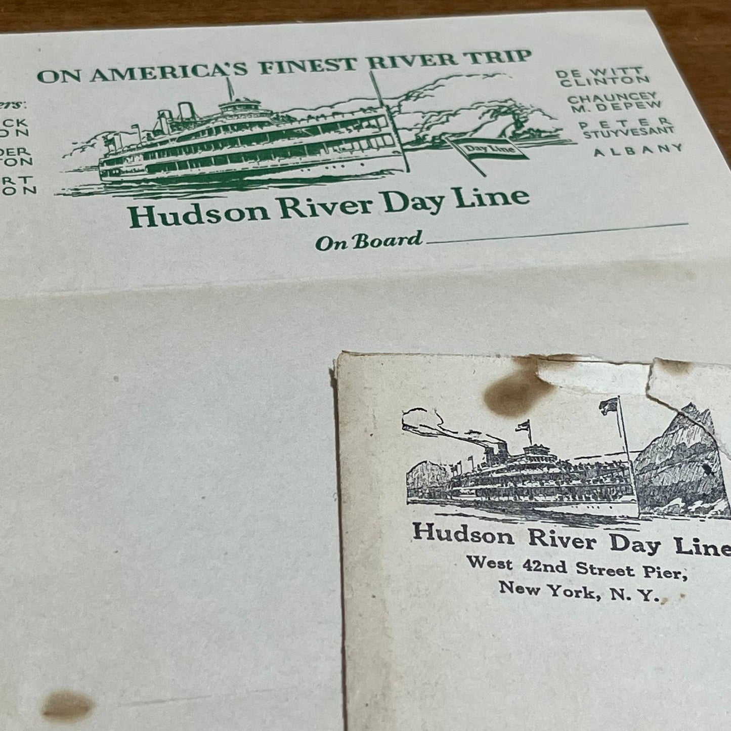 Hudson River Day Line Letterhead & Envelope Robert Fulton Hendrick Hudson NH1