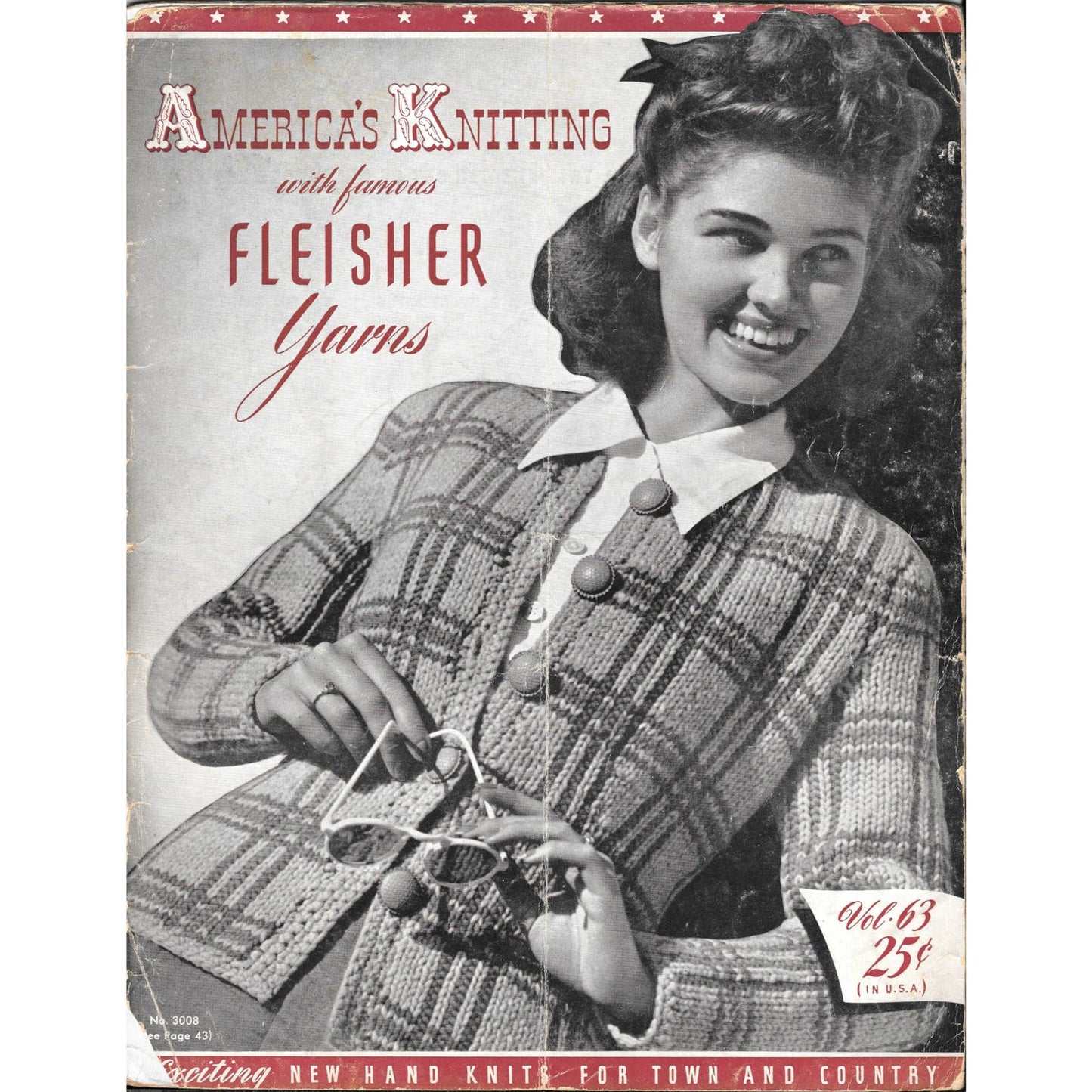 1940 America's Knitting With Famous Fleisher Yarns Magazine TJ7