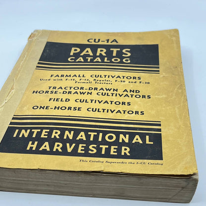 1950s International Harvester CU-1A Cultivators Parts Catalog TF8