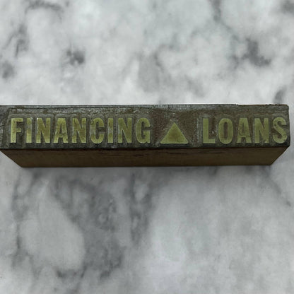 Vintage Printing Letterpress Printers Block Plate Financing Loans TJ55