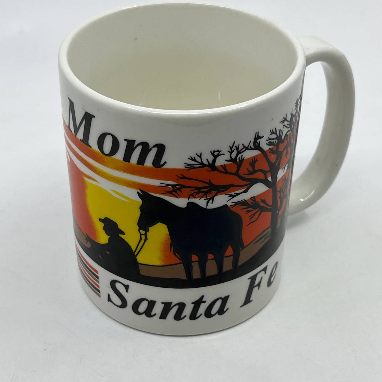 1980s Retro Santa Fe Mom Western Cowboy & Sunset Coffee Mug Cup TC3