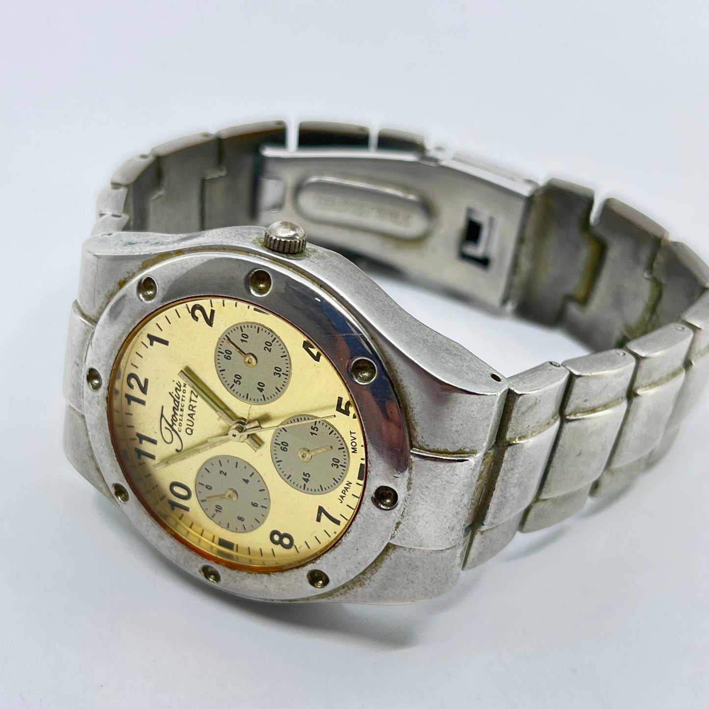 Men’s Silver Tone Fondini Collection Wristwatch SD4
