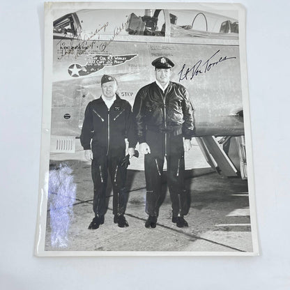 1950s Signed Photo Lt. Don Torres Col. R.F. Worley Pilot Aviation 8x10” AB2