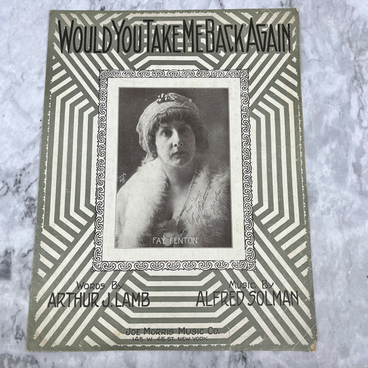 Would You Take Me Back Again Arthur J Lamb Alfred Solman Fay Fenton TI1
