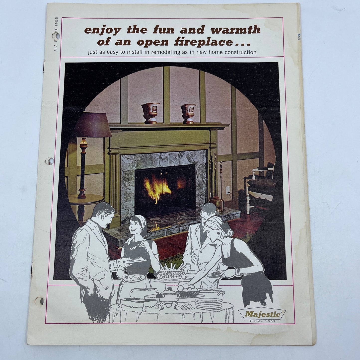 1960s Majestic Thulman Wood-Burning Fireplaces Advertising Booklet Brochure V39-1