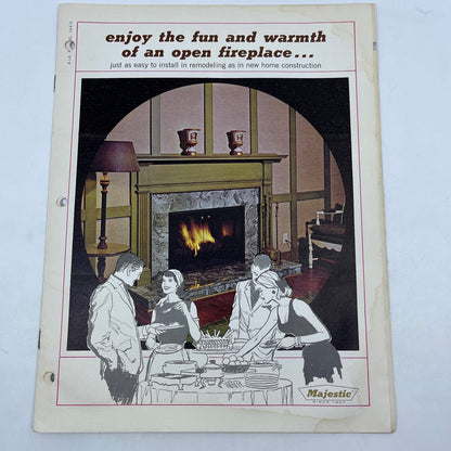 1960s Majestic Thulman Wood-Burning Fireplaces Advertising Booklet Brochure V39-1