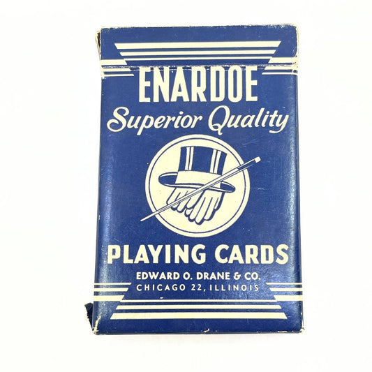 1944 Enardoe Playing Cards Linen Finish Bridge Size With Stamp TG1