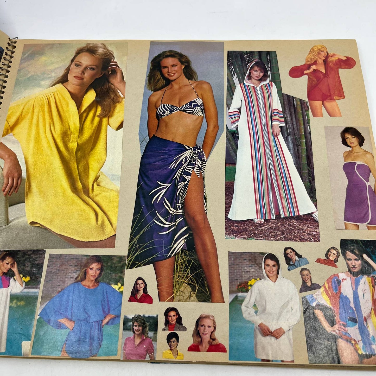 1980s LOADED Scrapbook Album 80s Women's  Fashion Swimsuits Beachwear More TI6