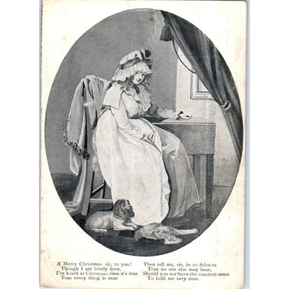 Miniature Novels Series Christmas Card Victorian Girl Original Postcard TK1-P12