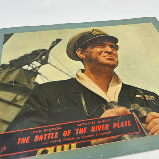 1957 The Battle of The River Plate Peter Finch John Gregson UK Lobby Card 2 FL4