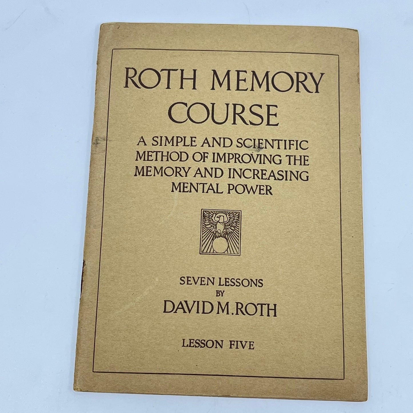 1918 Roth Memory Course Lesson FIVE by David M. Roth H3-6