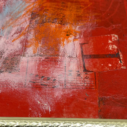 Original Framed Mixed Media Abstract Art Painting 8x10 “South Central” With COA