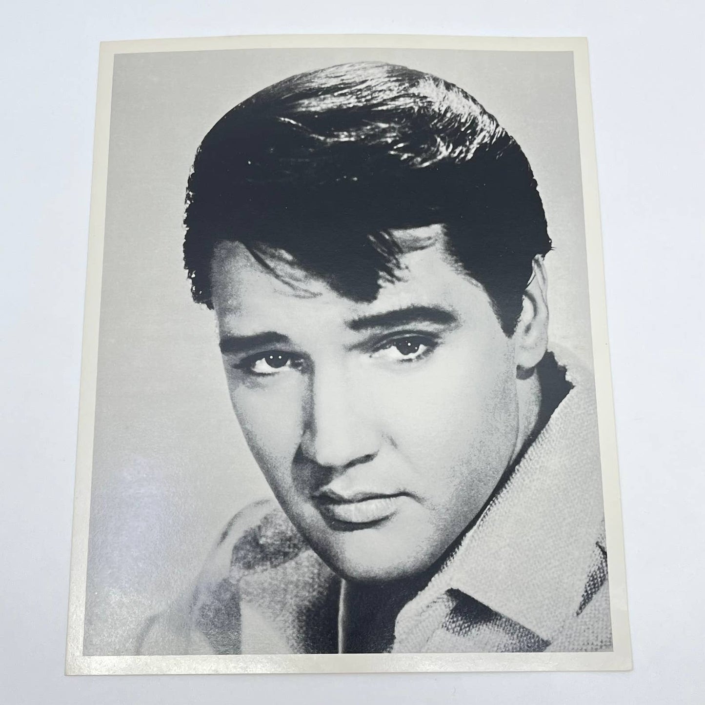 Vintage Elvis Presley Head Shot Portrait Black & White 8x10 AB4-3