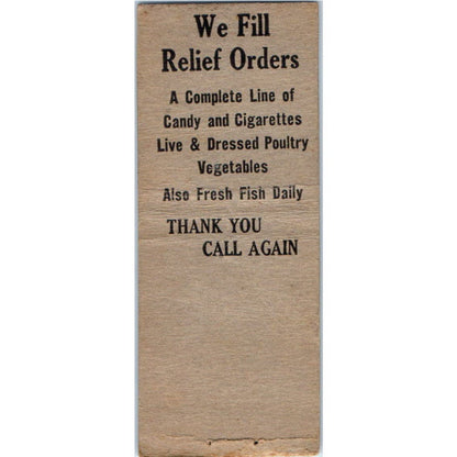 Cosner Grocery Co Kansas City MO Advertising Matchbook Cover SA9-M3