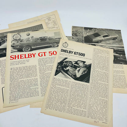 1967 Lot of Shelby GT 500 & Ford Mustang Fastback Filly Magazine Clippings BA1