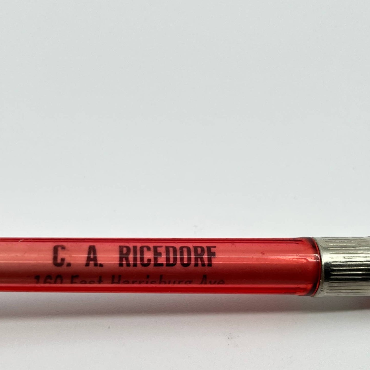 VTG Advertising Pen Red C.A. Ricedorf Pioneer Seed Corn Rheems PA SC3