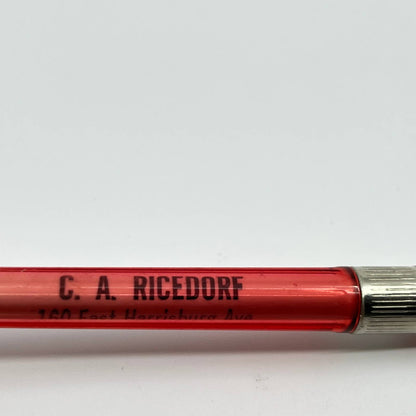 VTG Advertising Pen Red C.A. Ricedorf Pioneer Seed Corn Rheems PA SC3