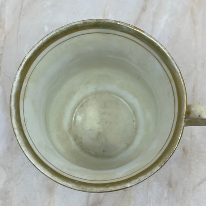 Gold Flower Maroon Floral Embossed Tea Coffee Cup Germany TE5
