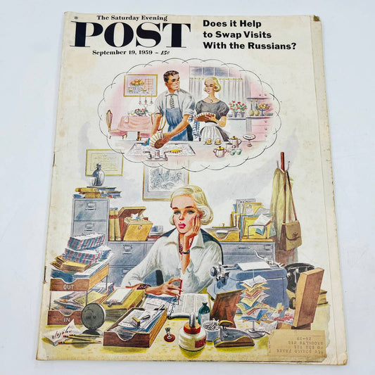 The Saturday Evening Post - September 19, 1959 Russia Cold War Baseball U-19 BA4