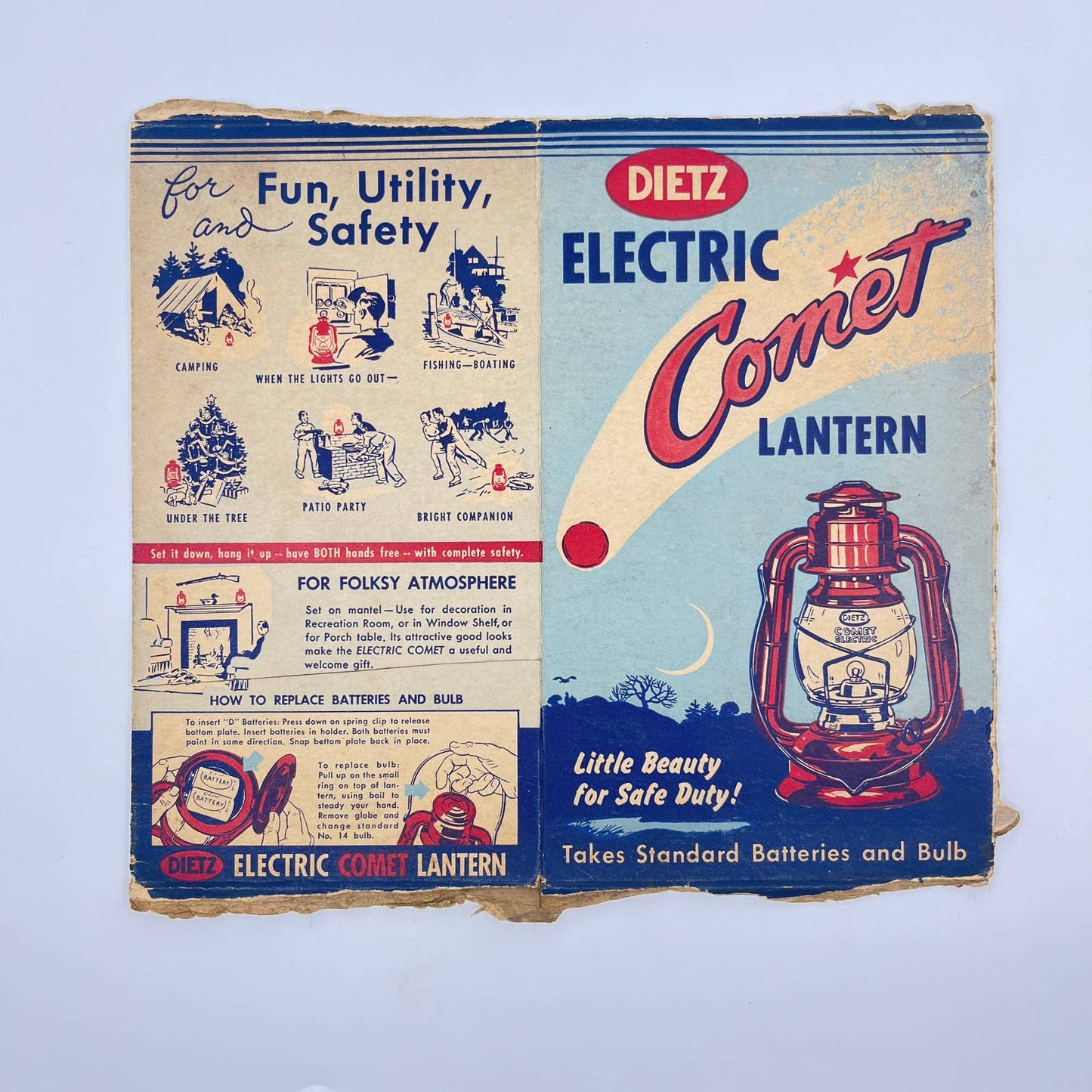 Vintage Dietz Electric Comet Lantern BOX ONLY TE2