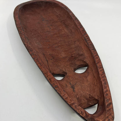 Vintage Tall African Tribal Art Hand Carved Wooden Mask Kenya 18"