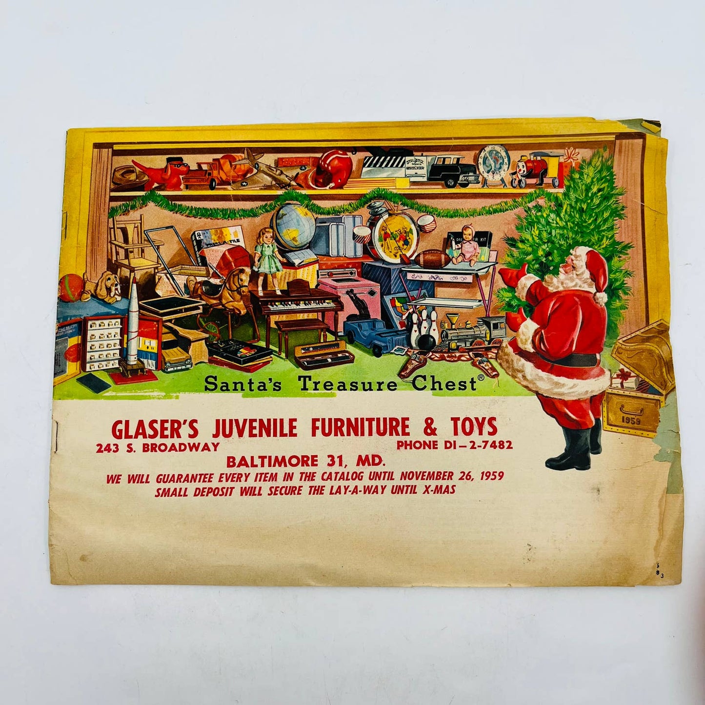 1959 CHRISTMAS TOY CATALOG Glaser’s Juvenile Furniture & Toys Baltimore MD BA3
