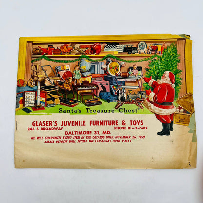 1959 CHRISTMAS TOY CATALOG Glaser’s Juvenile Furniture & Toys Baltimore MD BA3