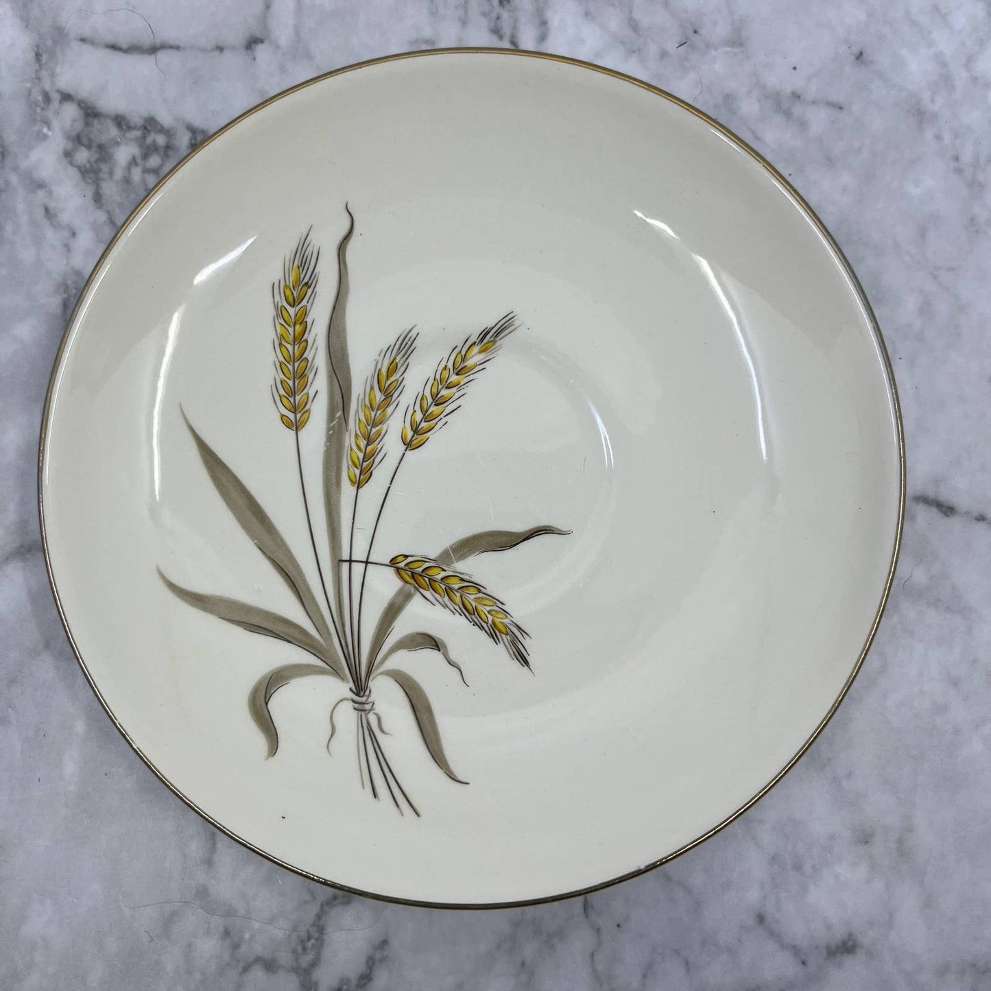 Vintage Cunningham & Pickett China 6" Saucer Wheat Spray 22k Gold Trim TA1
