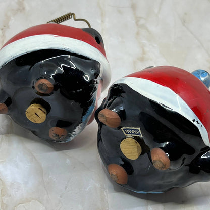 Vtg Thames Japan Santa Teapot Salt & Pepper Shakers Silver Redware TJ1
